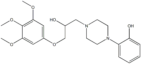 1-(3,4,5-Trimethoxyphenoxy)-3-[4-(2-hydroxyphenyl)-1-piperazinyl]-2-propanol Struktur