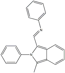 1-Methyl-2-phenyl-3-phenyliminomethyl-2H-isoindole Struktur