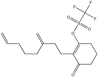 2-(3-Methylene-7-octenyl)-3-(trifluoromethylsulfonyloxy)-2-cyclohexen-1-one Struktur