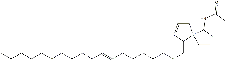 1-[1-(Acetylamino)ethyl]-1-ethyl-2-(8-nonadecenyl)-3-imidazoline-1-ium Struktur