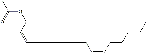 (2Z,9Z)-1-Acetoxy-2,9-pentadecadiene-4,6-diyne Struktur