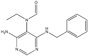 4-Amino-6-benzylamino-5-(N-ethylformylamino)pyrimidine Struktur