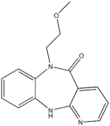 6,11-Dihydro-6-(2-methoxyethyl)-5H-pyrido[2,3-b][1,5]benzodiazepin-5-one Struktur