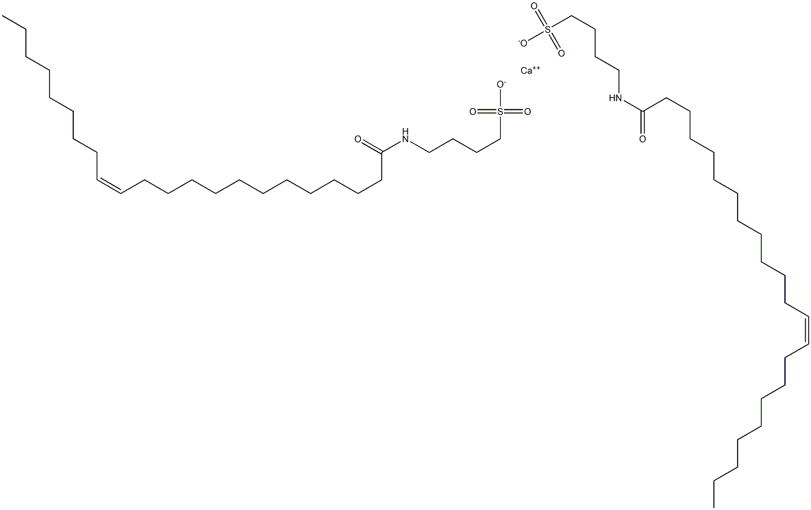 Bis[4-[[(Z)-1-oxo-13-docosen-1-yl]amino]-1-butanesulfonic acid]calcium salt Struktur