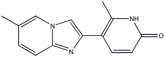 2-[(6-Methyl-1,2-dihydro-2-oxopyridin)-5-yl]-6-methylimidazo[1,2-a]pyridine Struktur