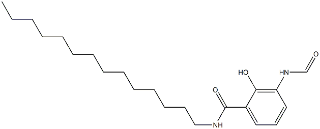 2-Hydroxy-3-formylamino-N-tetradecylbenzamide Struktur