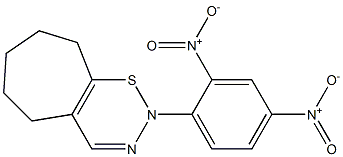 2-(2,4-Dinitrophenyl)-2,5,6,7,8,9-hexahydrocyclohepta[e][1,2,3]thiadiazine Struktur