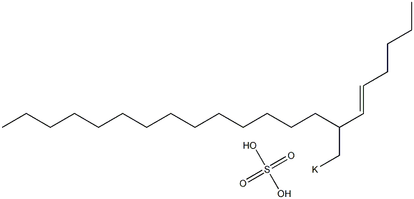 Sulfuric acid 2-(1-hexenyl)hexadecyl=potassium ester salt Struktur