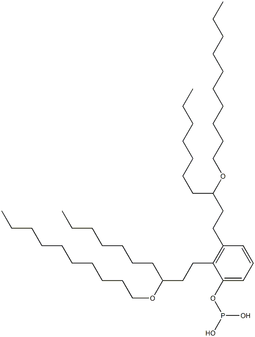 Phosphorous acid bis[3-(decyloxy)decyl]phenyl ester Struktur