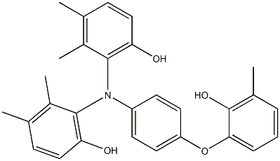 N,N-Bis(6-hydroxy-2,3-dimethylphenyl)-4-(2-hydroxy-3-methylphenoxy)benzenamine Struktur