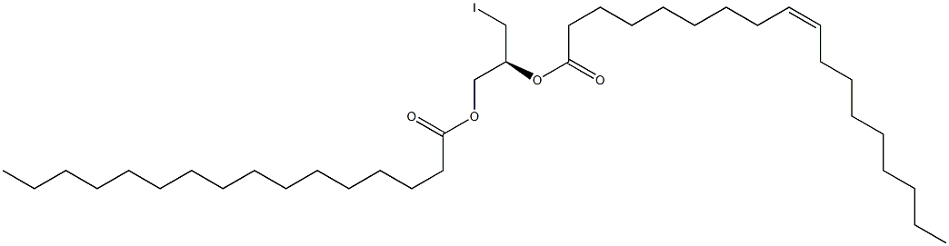 [S,(-)]-3-Iodo-1,2-propanediol 2-oleate 1-palmitate Struktur