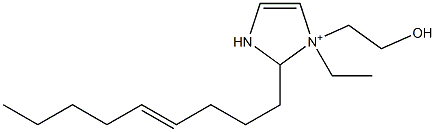 1-Ethyl-1-(2-hydroxyethyl)-2-(4-nonenyl)-4-imidazoline-1-ium Struktur