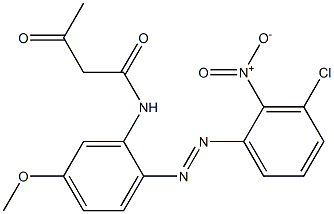 2-Acetyl-2'-(3-chloro-2-nitrophenylazo)-5'-methoxyacetanilide Struktur