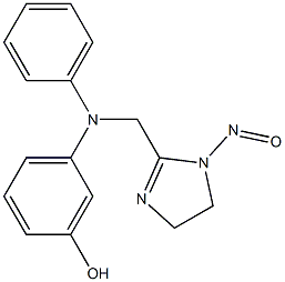 1-Nitroso-2-[N-(3-hydroxyphenyl)anilinomethyl]-4,5-dihydro-1H-imidazole Struktur