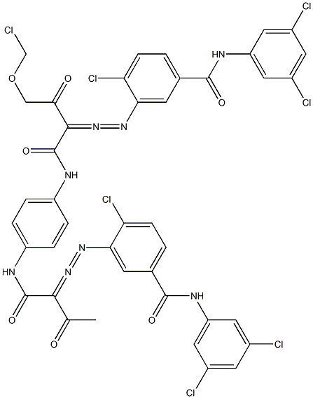 3,3'-[2-(Chloromethyloxy)-1,4-phenylenebis[iminocarbonyl(acetylmethylene)azo]]bis[N-(3,5-dichlorophenyl)-4-chlorobenzamide] Struktur