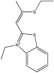 3-Ethyl-2-(2-ethylthio-1-propenyl)benzothiazol-3-ium Struktur