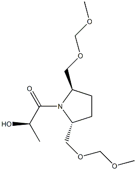 (2R,5R)-2,5-Bis(methoxymethoxymethyl)-1-[(R)-2-hydroxypropionyl]tetrahydro-1H-pyrrole Struktur