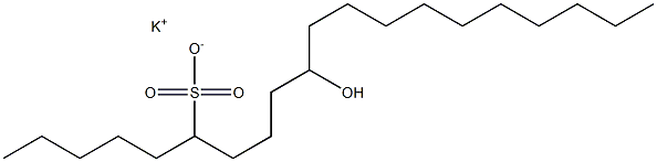 10-Hydroxyicosane-6-sulfonic acid potassium salt Struktur