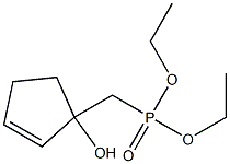 (1-Hydroxy-2-cyclopenten-1-yl)methylphosphonic acid diethyl ester Struktur