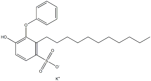 6-Hydroxy-2-undecyl[oxybisbenzene]-3-sulfonic acid potassium salt Struktur