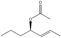 [2E,4R,(+)]-2-Heptene-4-ol acetate Struktur