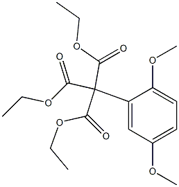 2,5-Dimethoxyphenylmethanetricarboxylic acid triethyl ester Struktur