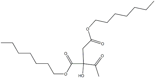 2-Acetyl-2-hydroxybutanedioic acid diheptyl ester Struktur