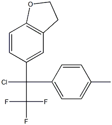 1-Chloro-1-(coumaran-5-yl)-1-(4-methylphenyl)-2,2,2-trifluoroethane Struktur