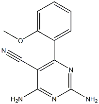 2,4-Diamino-6-(2-methoxyphenyl)pyrimidine-5-carbonitrile Struktur