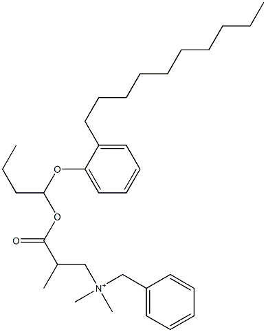 N,N-Dimethyl-N-benzyl-N-[2-[[1-(2-decylphenyloxy)butyl]oxycarbonyl]propyl]aminium Struktur