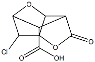 4-Chloro-7-oxo-3,8-epoxy-6-oxabicyclo[3.2.1]octane-2-carboxylic acid Struktur