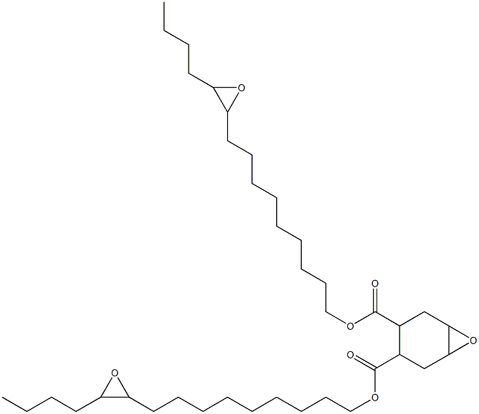 7-Oxabicyclo[4.1.0]heptane-3,4-dicarboxylic acid bis(10,11-epoxypentadecan-1-yl) ester Struktur