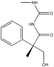 (+)-1-Methyl-3-[(S)-2-methyl-2-phenylhydracryloyl]urea Struktur