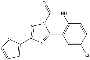 9-Chloro-2-(furan-2-yl)[1,2,4]triazolo[1,5-c]quinazolin-5(6H)-one Struktur