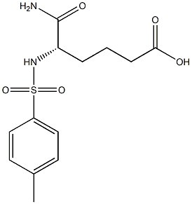 [S,(-)]-5-Carbamoyl-5-(p-tolylsulfonylamino)valeric acid Struktur