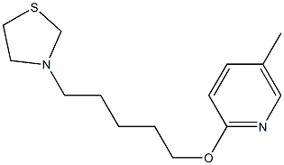 5-Methyl-2-[[5-(thiazolidin-3-yl)pentyl]oxy]pyridine Struktur