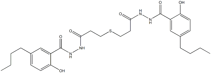 3,3'-Thiodi[propionic acid N'-(5-butylsalicyloyl) hydrazide] Struktur