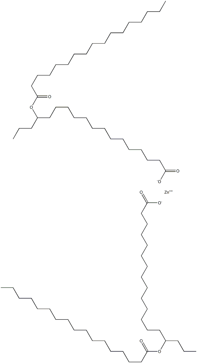 Bis(15-heptadecanoyloxyoctadecanoic acid)zinc salt Struktur