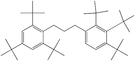 1-(2,3,4-Tri-tert-butylphenyl)-3-(2,4,6-tri-tert-butylphenyl)propane Struktur