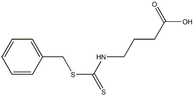 4-[(Benzylthiocarbonothioyl)amino]butyric acid Struktur