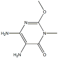 2-Methoxy-3-methyl-5,6-diaminopyrimidine-4(3H)-one Struktur