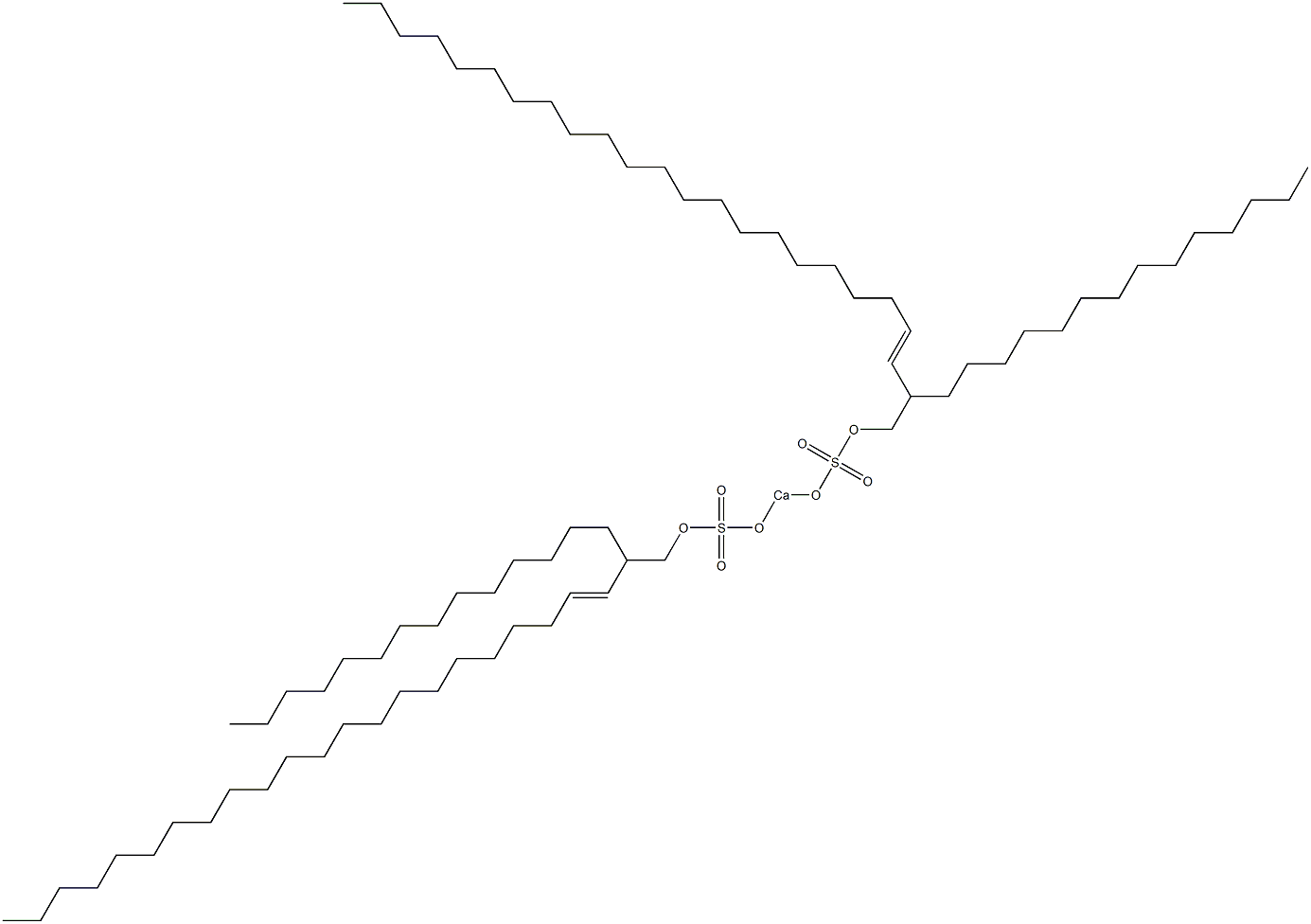 Bis(2-tetradecyl-3-tetracosenyloxysulfonyloxy)calcium Struktur