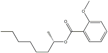 (+)-2-Methoxybenzoic acid (S)-1-methylheptyl ester Struktur