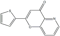 4-Oxo-2-(2-thienyl)-4H-pyrano[3,2-b]pyridine Struktur