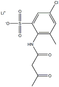 2-(Acetoacetylamino)-5-chloro-3-methylbenzenesulfonic acid lithium salt Struktur