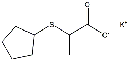 2-(Cyclopentylthio)propionic acid potassium salt Struktur