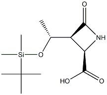 (2R,3S)-4-Oxo-3-[(R)-1-(tert-butyldimethylsiloxy)ethyl]azetidine-2-carboxylic acid Struktur