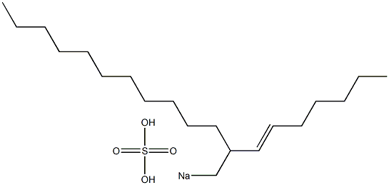 Sulfuric acid 2-(1-heptenyl)tridecyl=sodium ester salt Struktur