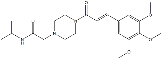 N-Isopropyl-2-[4-(3,4,5-trimethoxycinnamoyl)-1-piperazinyl]acetamide Struktur