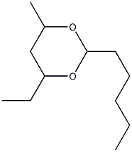 4-Ethyl-6-methyl-2-pentyl-1,3-dioxane Struktur